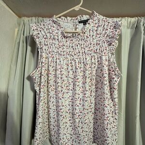Adrianna Papell White Floral Top